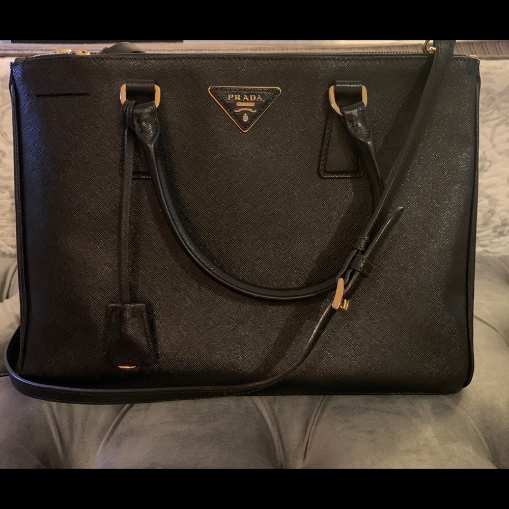 Parada saffiano double zip tote